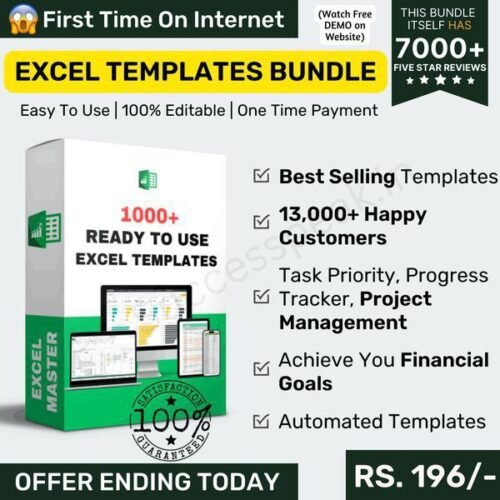 1000+ Excel Template Bundle: Ready to use