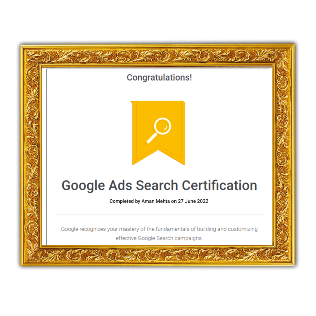 Certifications 10 certified digital marketing agency