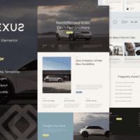 Rexus – Electric Vehicles Elementor Template Kit