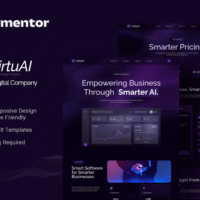 VirtuAI – AI Saas & Digital Company Elementor Template Kit