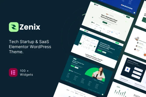 Zenix - Tech Startup & SaaS Elementor WordPress Theme